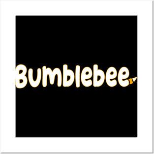 Bumblebee With Sting White Graphic Word Posters and Art